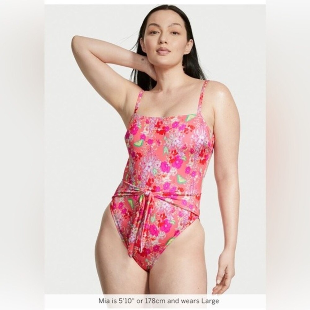 New VICTORIA’S SECRET Women One-Piece Floral Swimsuit Size L